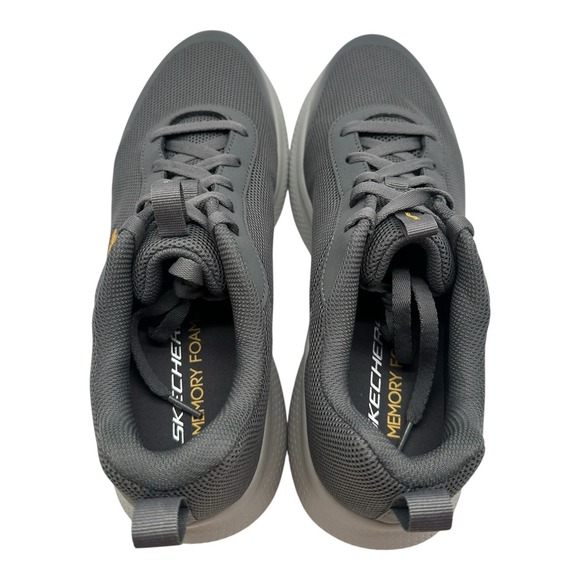 Skechers Running Shoes Men's Size‎ 10.5 Charcoal Grey Lace Up Sneakers 255149R - Picture 8 of 9